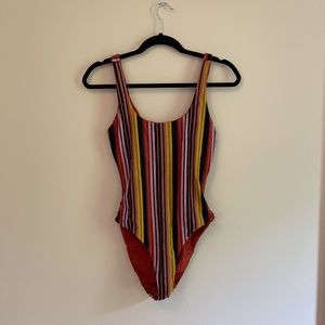 Open Back Striped RVCA One Piece